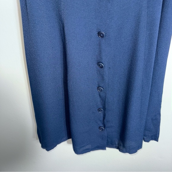 Reformation Rilynn Sleeveless Mini Dress-Button Front-Tie Back-Blue-Size 4 - Picture 5 of 9